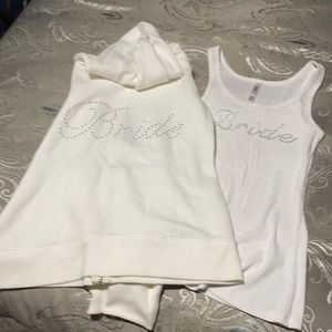 Gilligan & O’Malley ‘Bride’ sweatshirt and tank top